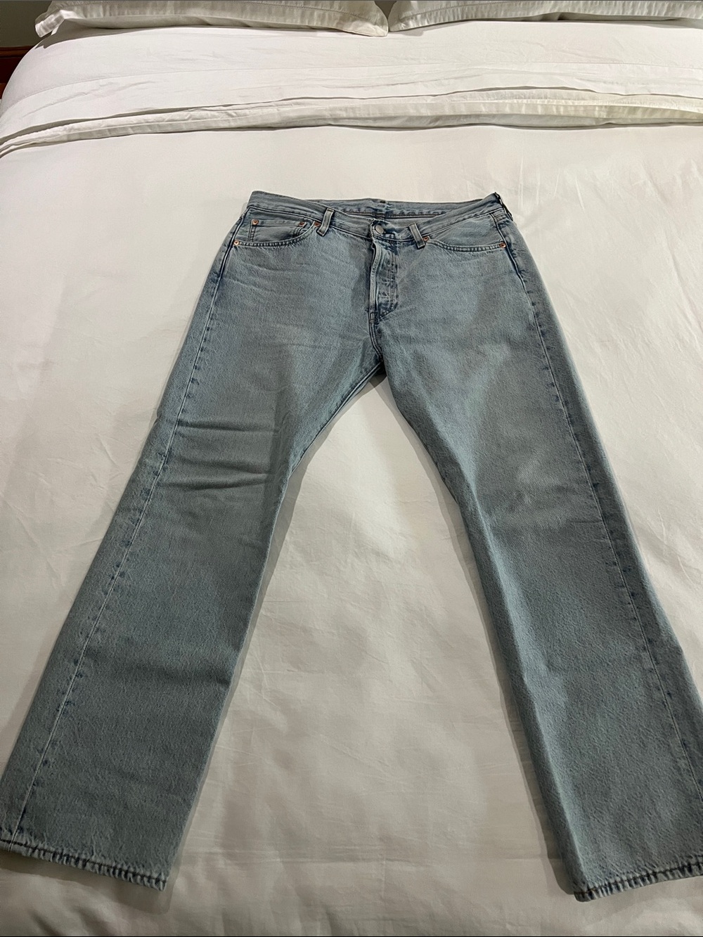 Levi's Men's Straight Jeans in Light Blue Denim